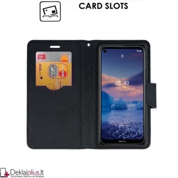 Telone fancy su skyreliais - juodas (Nokia 5.4) Telone fancy su skyreliais - juodas (Nokia 5.4)